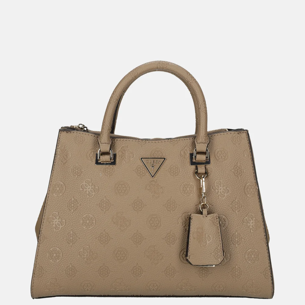 Guess Cresidia society satchel handtas dark taupe